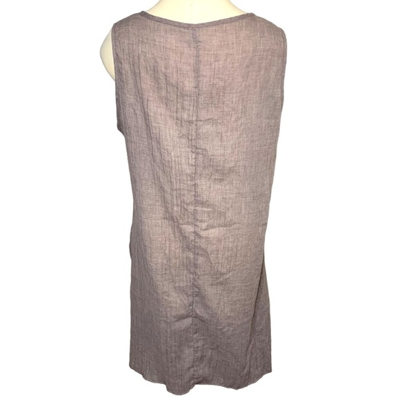 MISSLOOK Tan Brown Flowy Tank Dress Lagen Look Artsy Boho Ruffle  XL (real M/L) - Picture 3 of 12